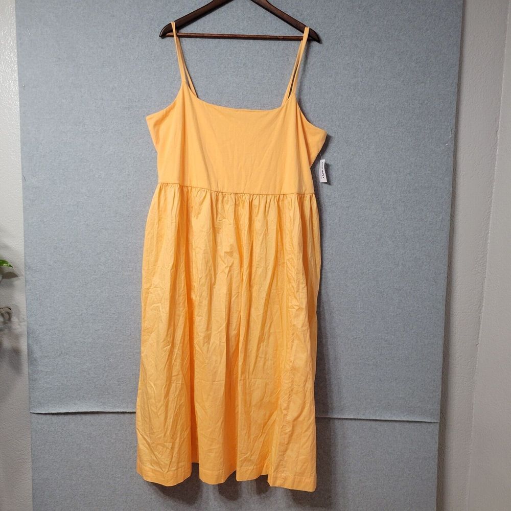 NEW Old Navy Dress 3X Orange‎ Combination Fit & Flare Tank Sleeveless Balletcore